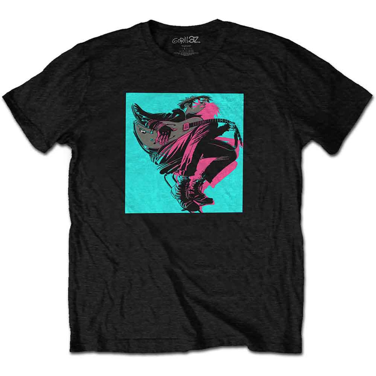 Gorillaz Unisex T-Shirt: Now Now Logo (Black) (Back Print)