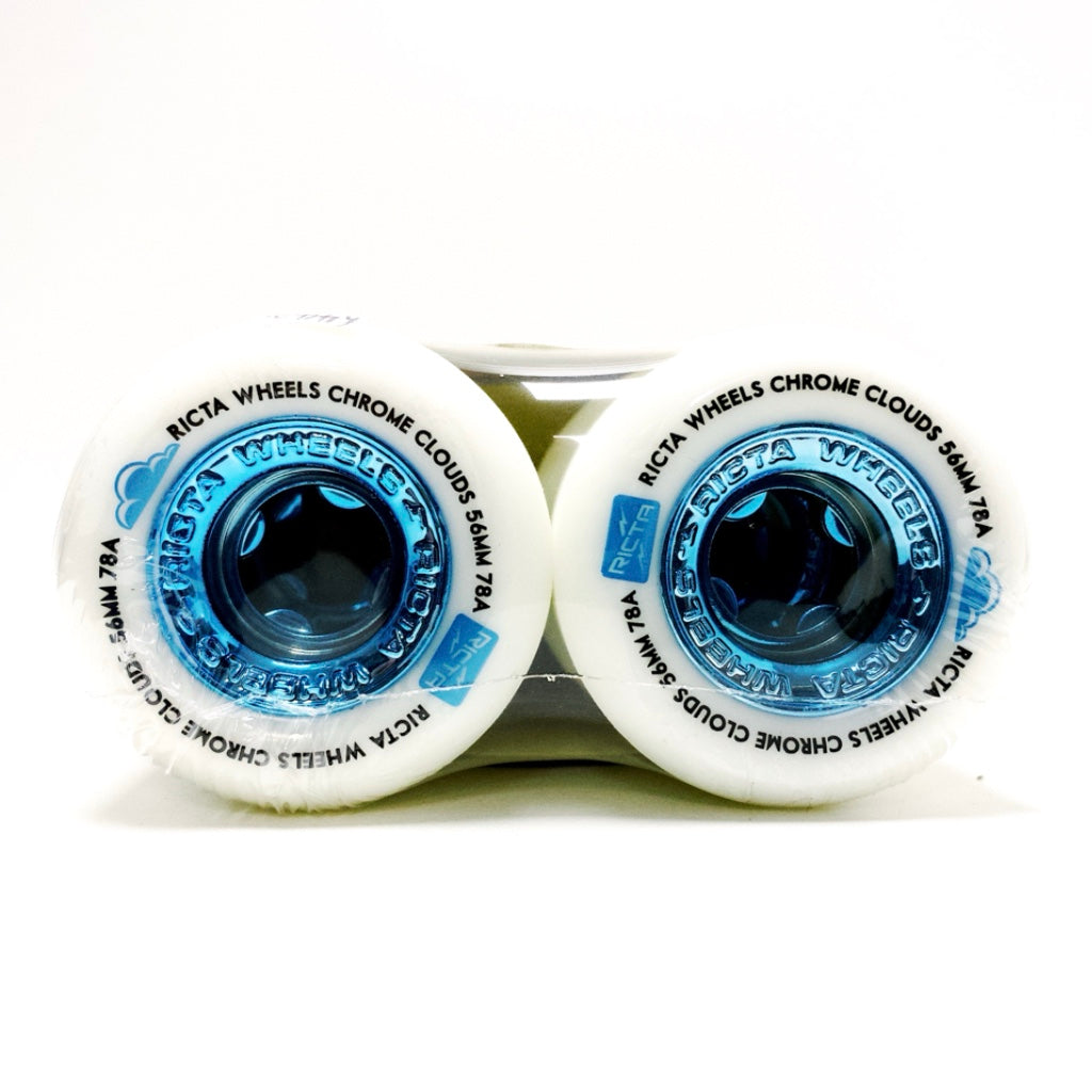 RICTA 56MM CHROME CLOUDS BLUE 78A SKATEBOARD WHEELS