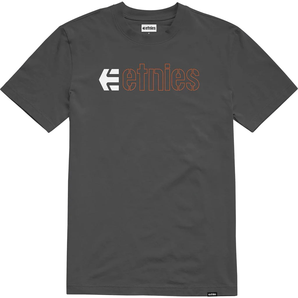 ETNIES ECORP DARK GREY & WHITE T- SHIRT
