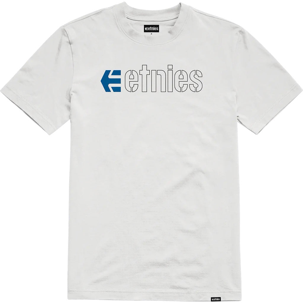 ETNIES ECORP WHITE BLUE & BLACK T- SHIRT