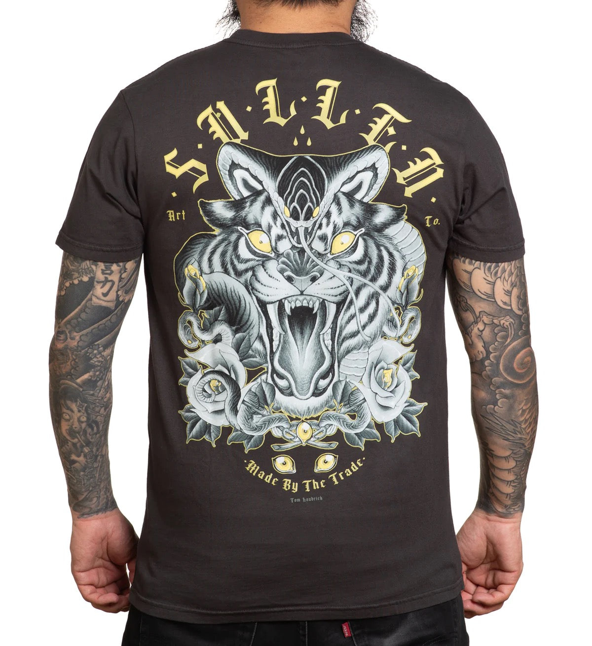 SULLEN CLOTHING TIGER SNAKE PIRATE BLACK PREMIUM T-SHIRT