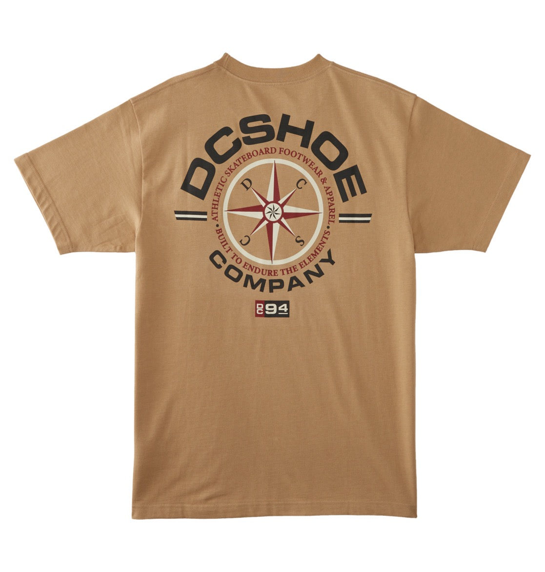 DC SHOES COMPASS INCENSE BEIGE T-SHIRT