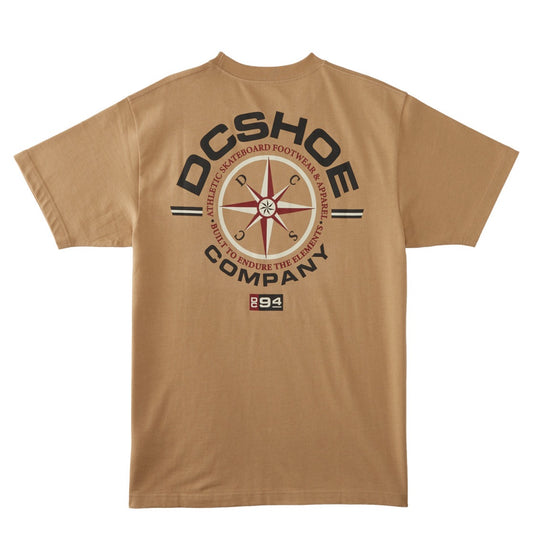 DC SHOES COMPASS INCENSE BEIGE T-SHIRT