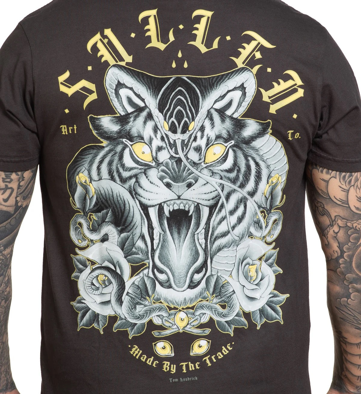 SULLEN CLOTHING TIGER SNAKE PIRATE BLACK PREMIUM T-SHIRT