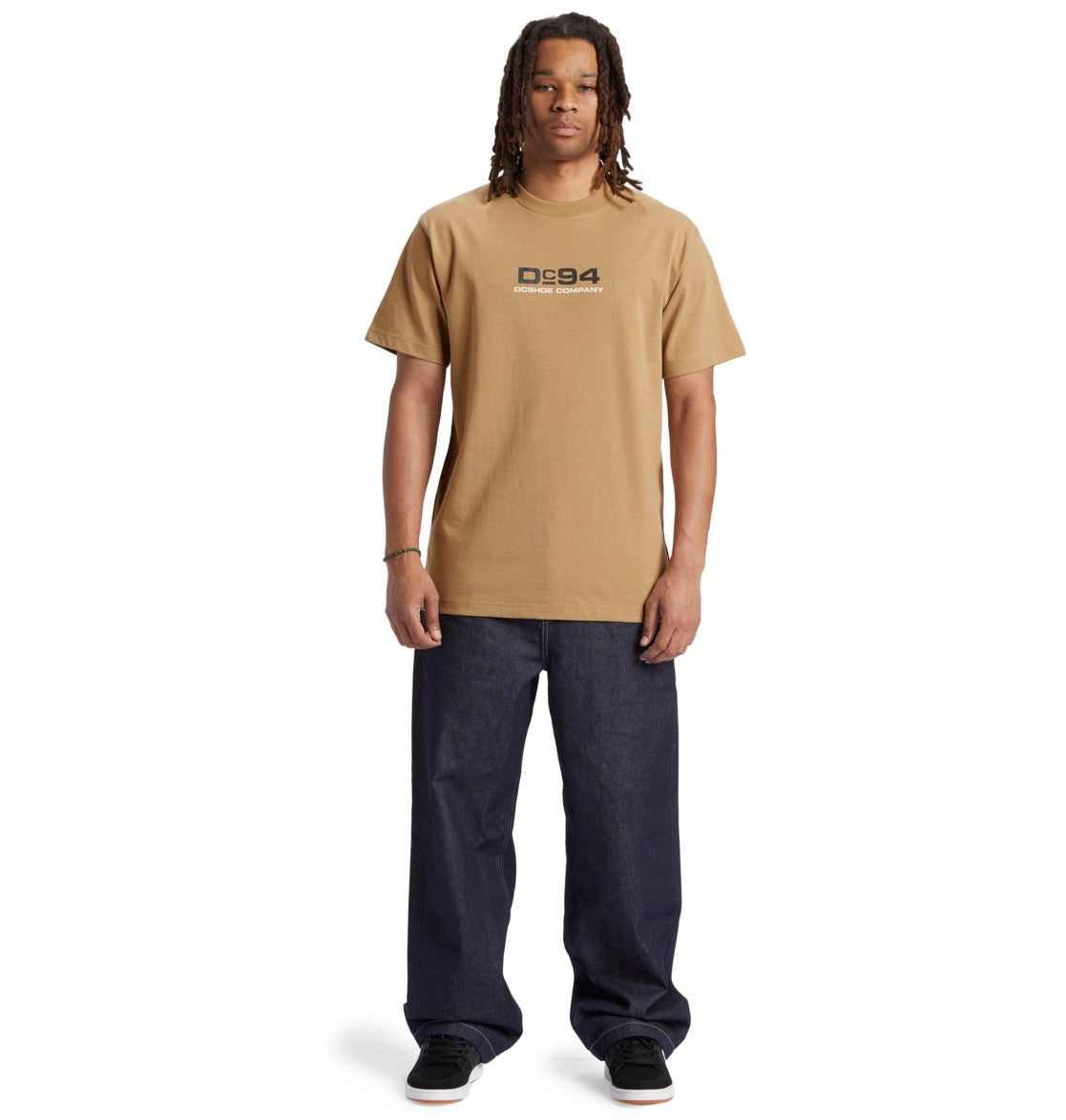 DC SHOES COMPASS INCENSE BEIGE T-SHIRT