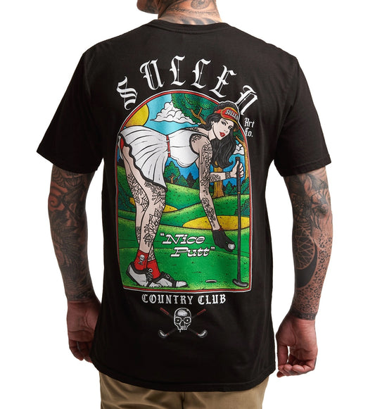 SULLEN CLOTHING NICE PUTT BLACK PREMIUM T-SHIRT