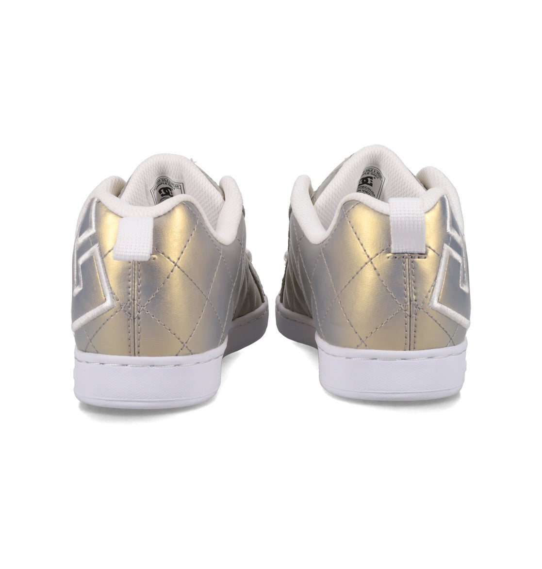 DC SHOES COURT GRAFFIK SE LIGHT GOLD & WHITE LADIES TRAINERS
