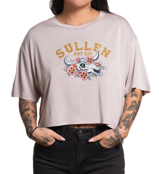 SULLEN CLOTHING BOVINE CROP TOP LADIES T-SHIRT