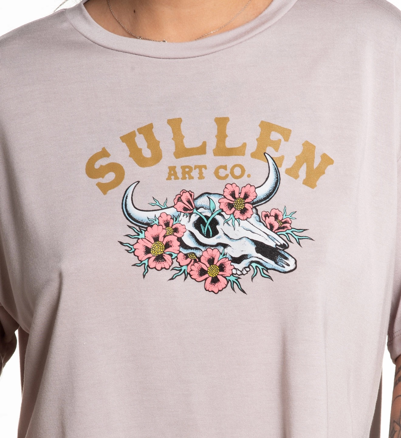 SULLEN CLOTHING BOVINE CROP TOP LADIES T-SHIRT