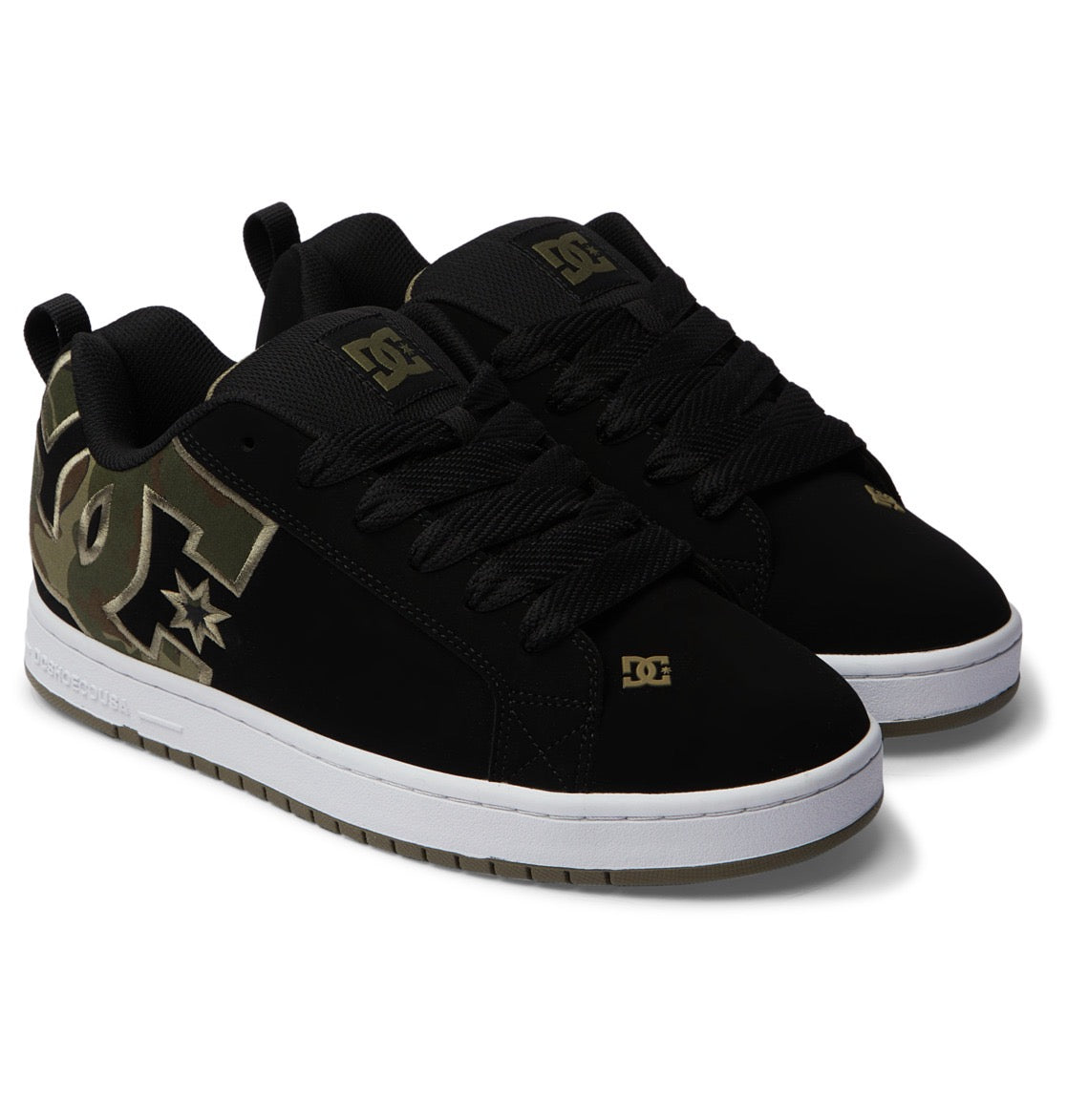 DC SHOES COURT GRAFFIK BLACK BLACK GREEN TRAINERS