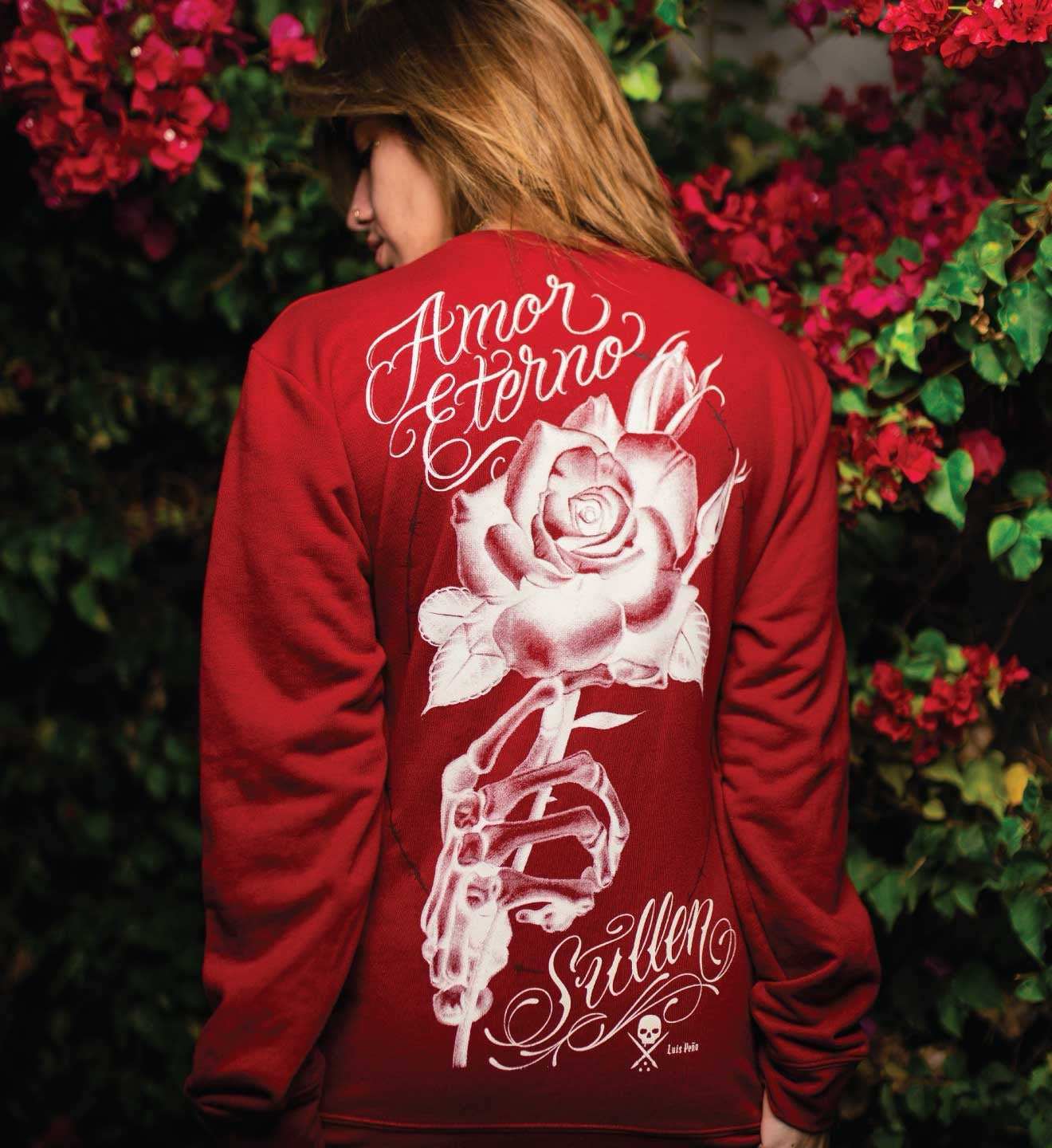 SULLEN CLOTHING AMOR ETERNO CREW LYTE SUN DRIED TOMATO SWEATSHIRT (2XL)