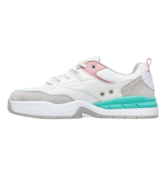 DC SHOES DC ASCEND OFF WHITE PINK TURQUOISE TRAINERS