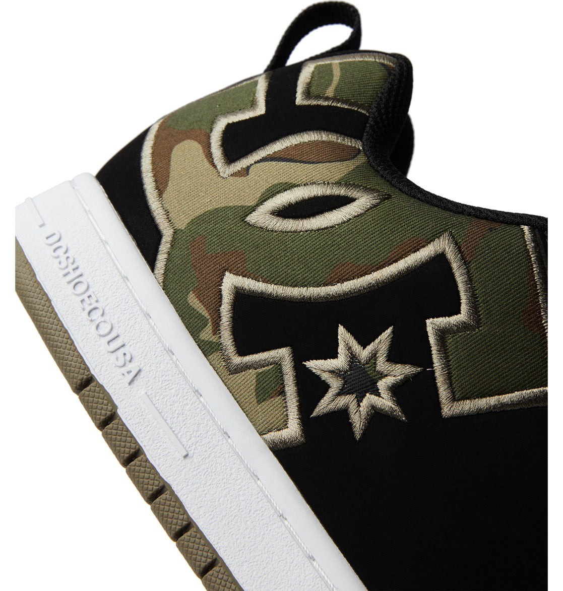 DC SHOES COURT GRAFFIK BLACK BLACK GREEN TRAINERS