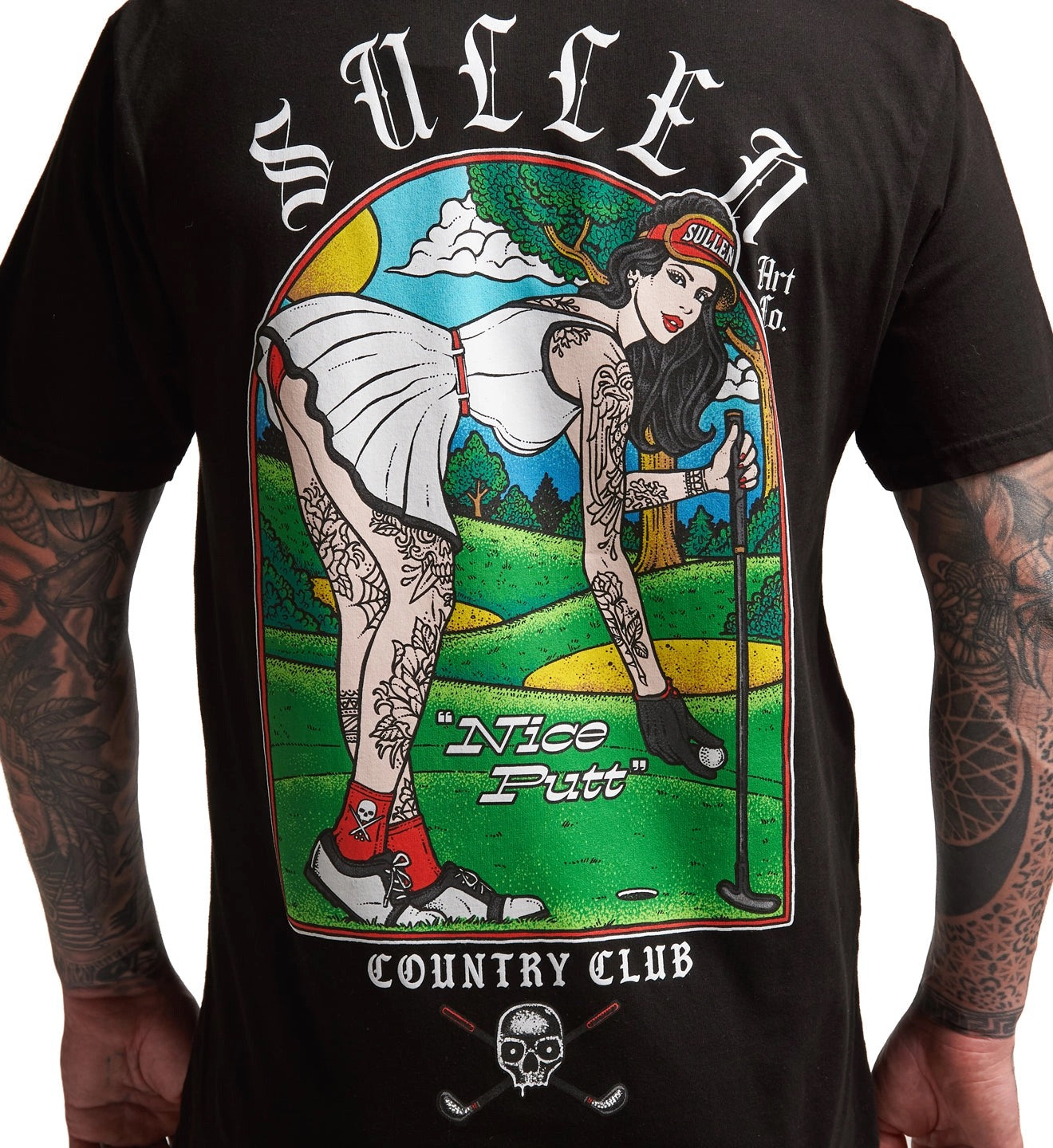 SULLEN CLOTHING NICE PUTT BLACK PREMIUM T-SHIRT