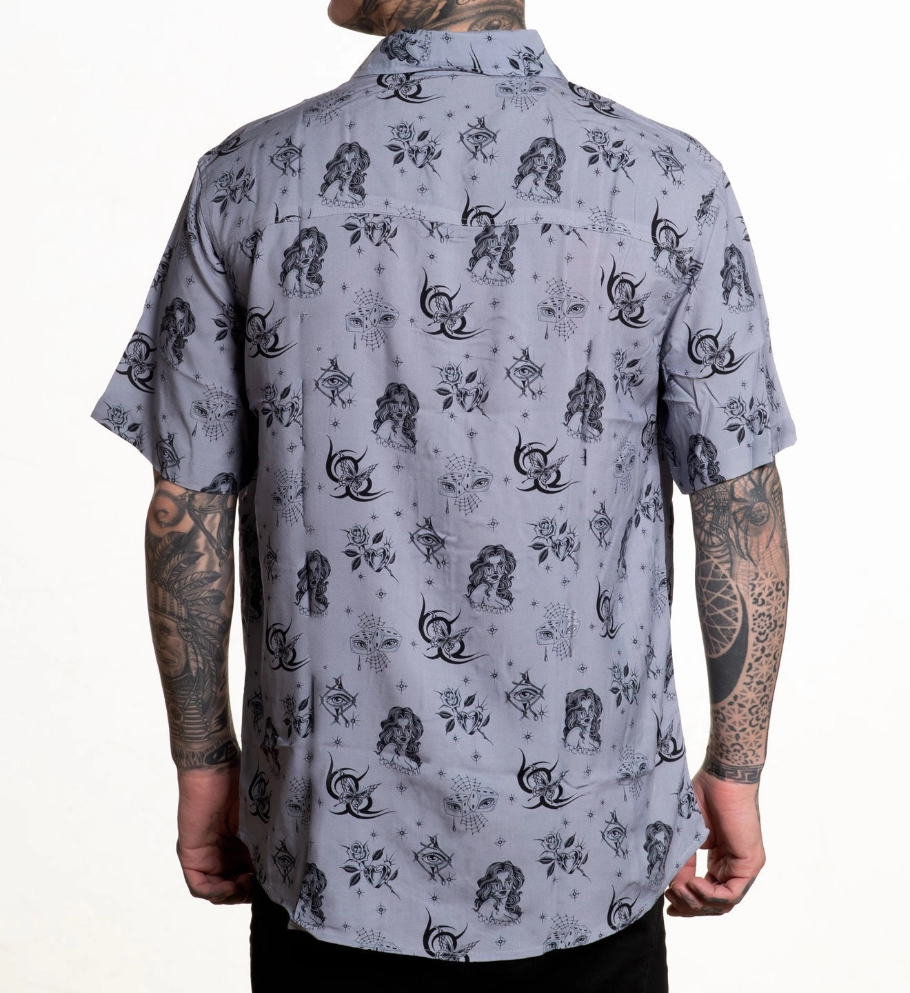 SULLEN CLOTHING GARZA FLASH GREY WOVEN SHIRT