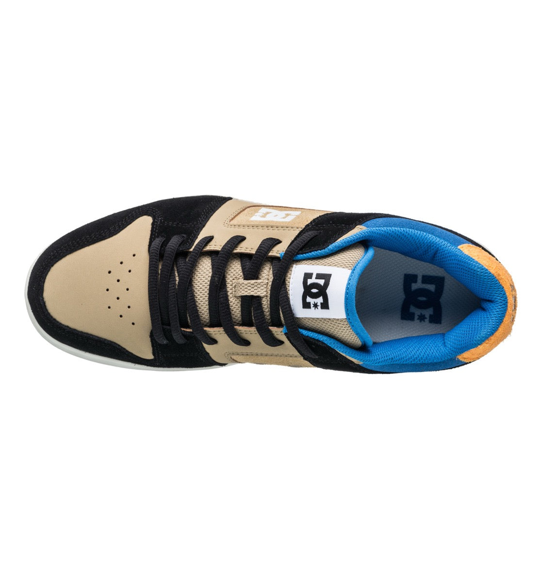 DC SHOES MANTECA 4 BLACK ORANGE BLUE TRAINERS