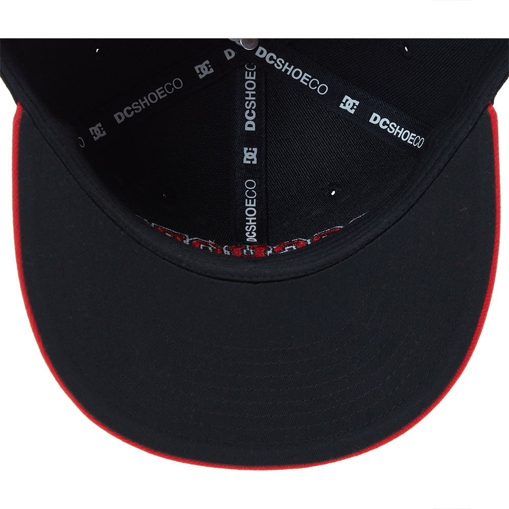 DC SHOES SHY TOWN EMPIRE BLACK & RED SNAPBACK CAP HAT