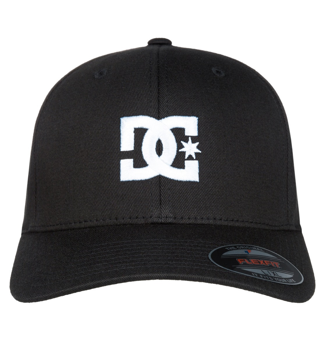 DC SHOES CAP STAR 2 BLACK & WHITE FLEXFIT FITTED CAP