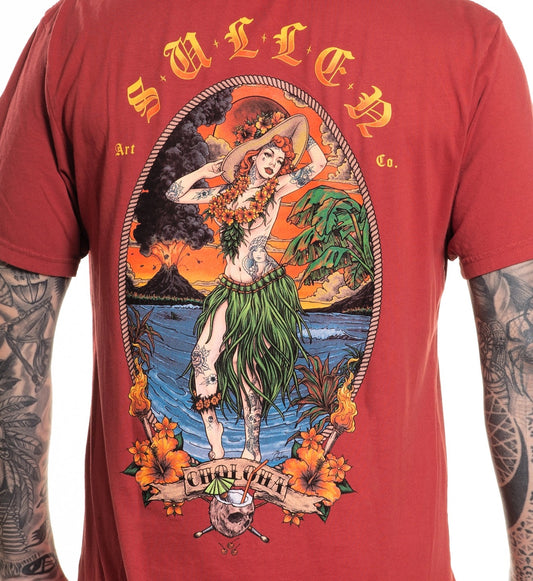 SULLEN CLOTHING IRRUPTION POM RED PREMIUM T-SHIRT