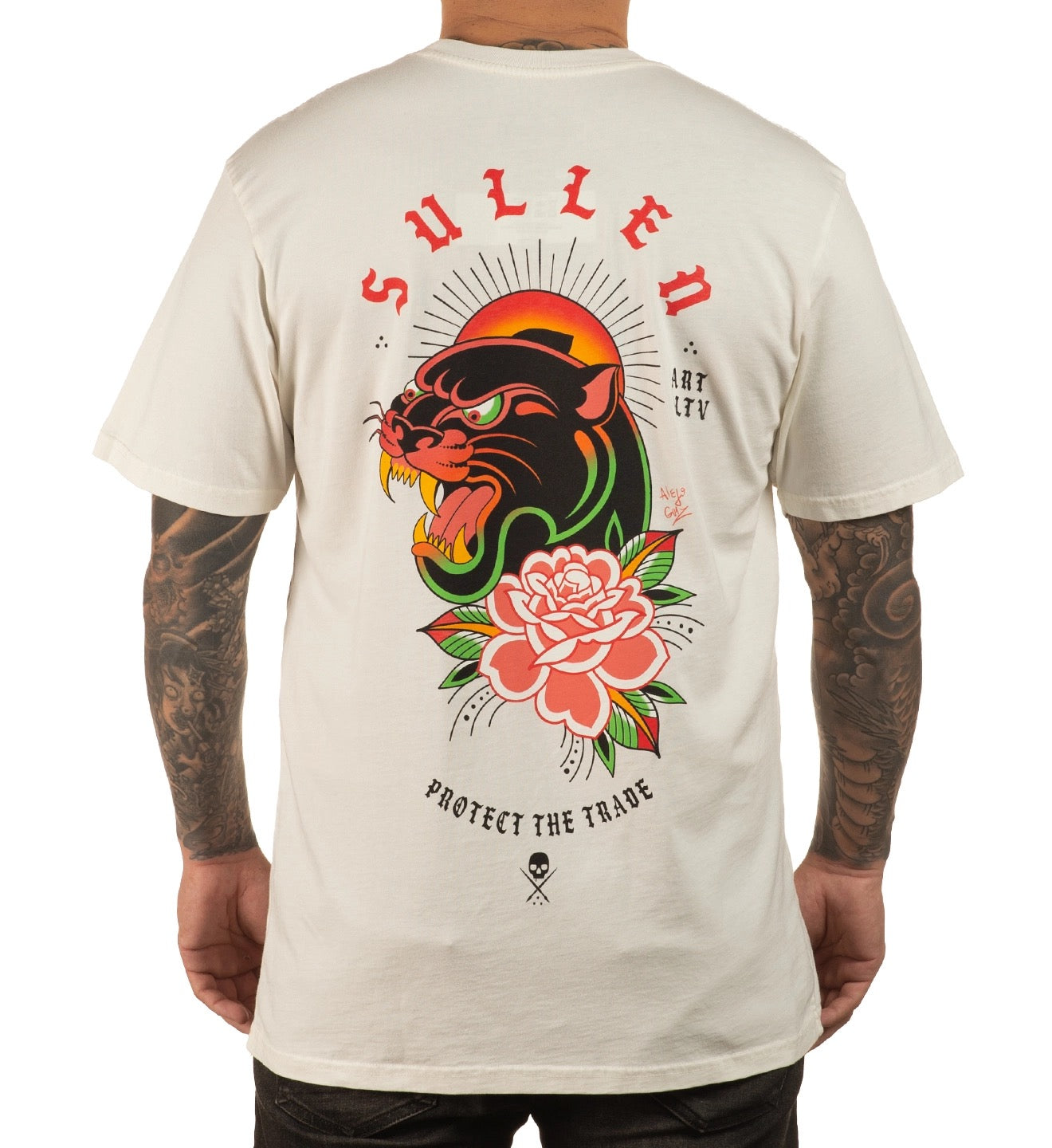 SULLEN CLOTHING ALEJO GMZ PANTHER WHITE PREMIUM T-SHIRT