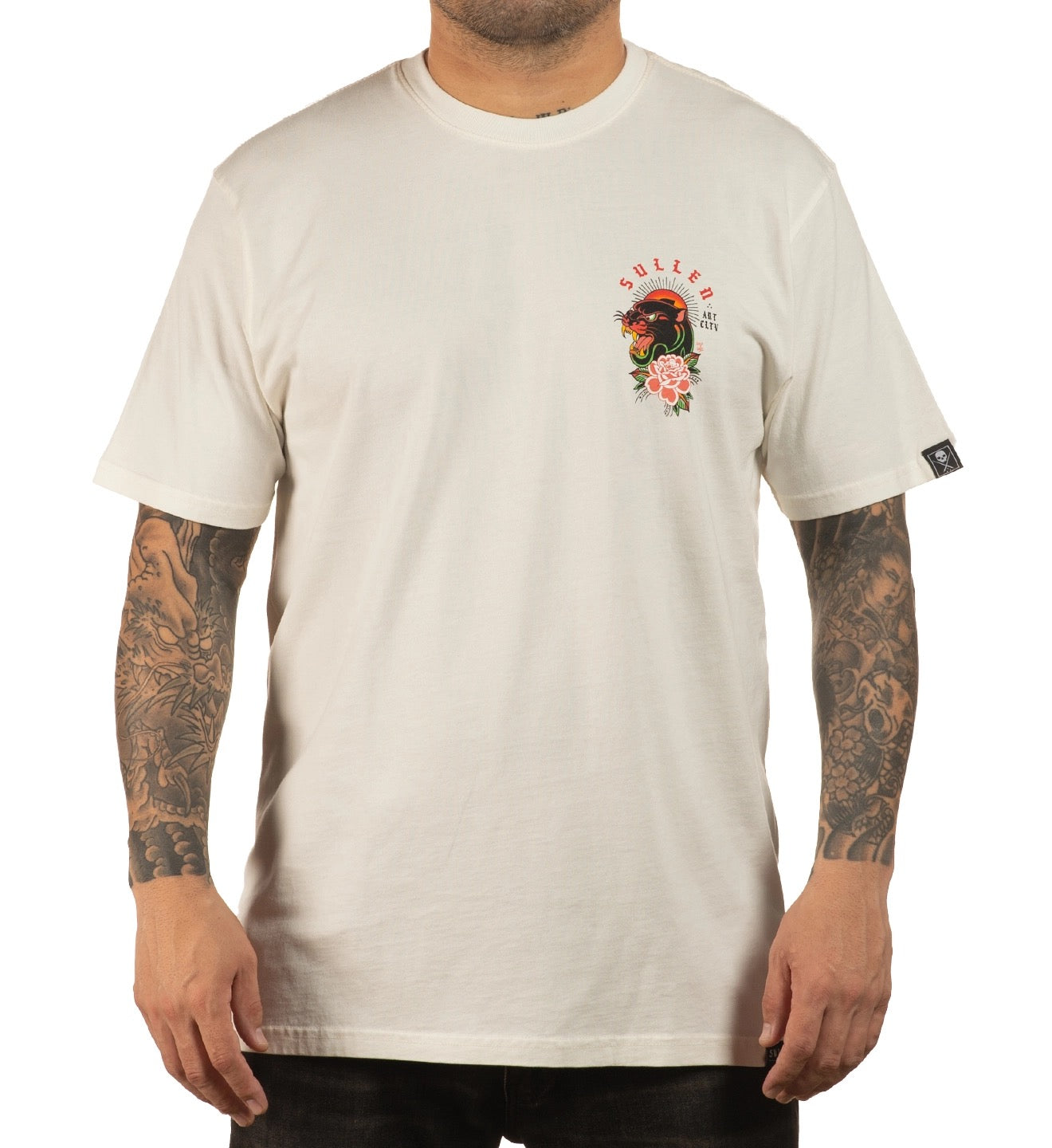 SULLEN CLOTHING ALEJO GMZ PANTHER WHITE PREMIUM T-SHIRT