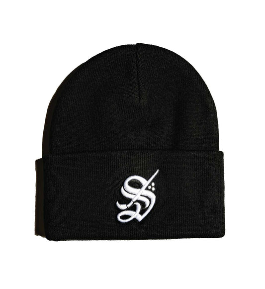 SULLEN CLOTHING MONOGRAM BLACK BEANIE HAT