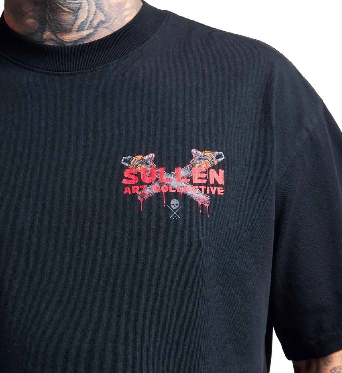 SULLEN CLOTHING CHAINSAW BADGE "1 TON" OVERSIZED HEAVYWEIGHT PREMIUM T-SHIRT