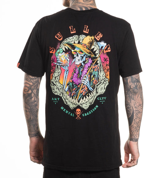 SULLEN CLOTHING MENTAL VACAY BLACK PREMIUM T-SHIRT