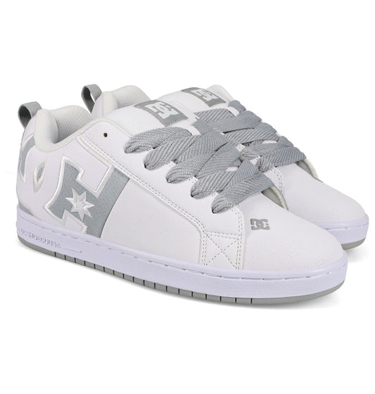 DC SHOES COURT GRAFFIK WHITE GREY TRAINERS