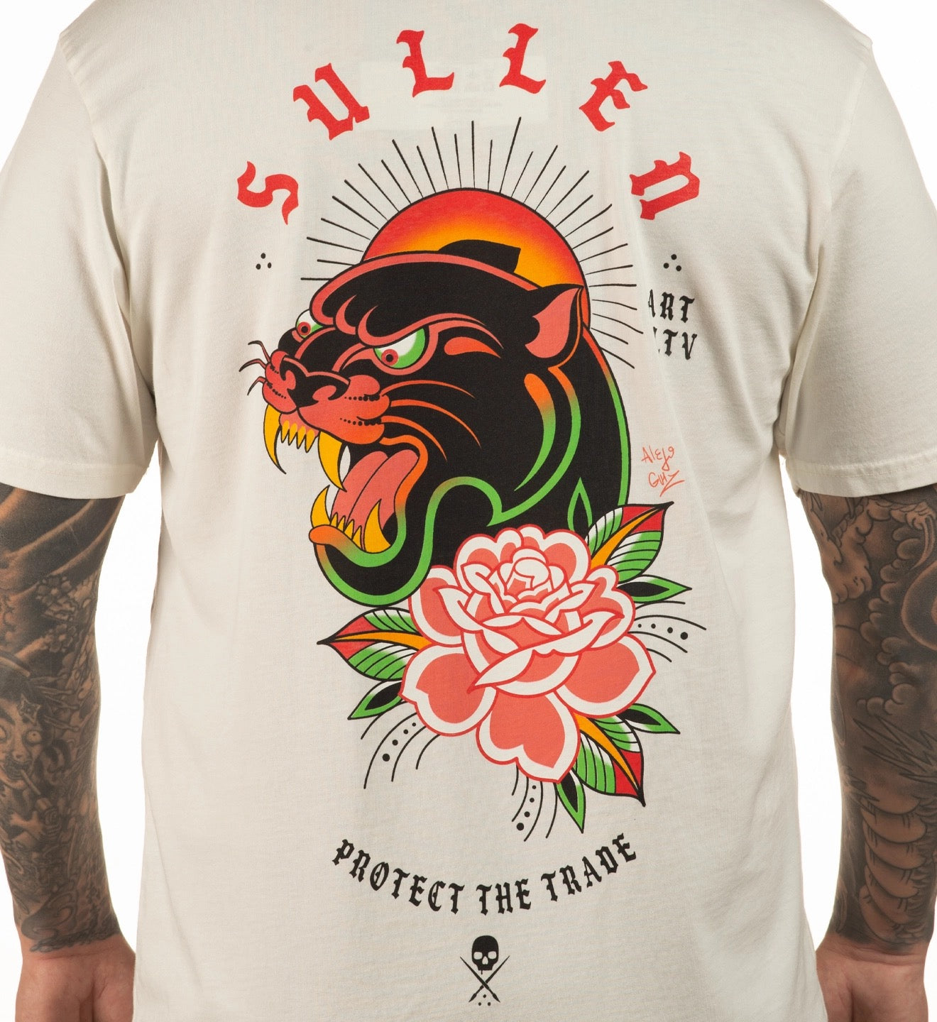 SULLEN CLOTHING ALEJO GMZ PANTHER WHITE PREMIUM T-SHIRT