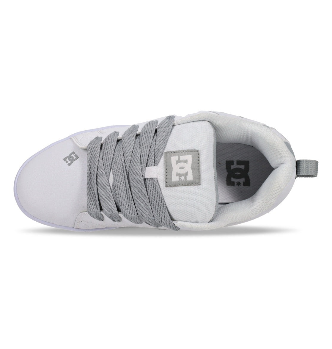DC SHOES COURT GRAFFIK WHITE GREY TRAINERS