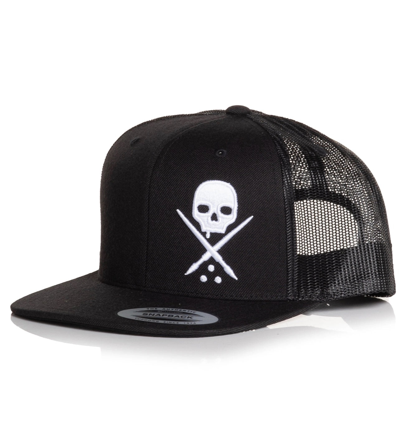 SULLEN CLOTHING HOOK BLACK TRUCKER HAT SNAPBACK CAP