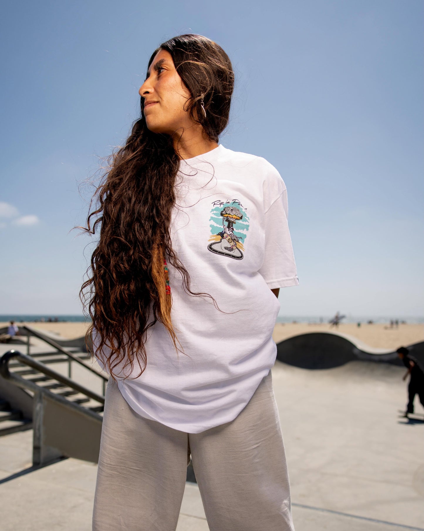 SULLEN CLOTHING RIP IN PARADISE WHITE STANDARD T-SHIRT