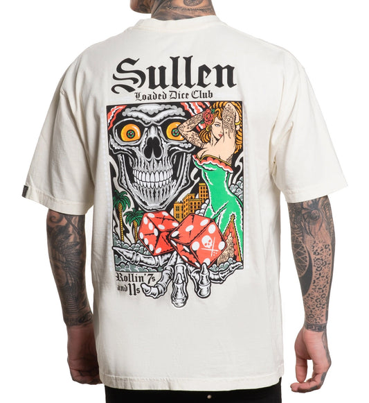 SULLEN CLOTHING LOADED DICE "1 TON" WHITE PREMIUM HEAVYWEIGHT T-SHIRT