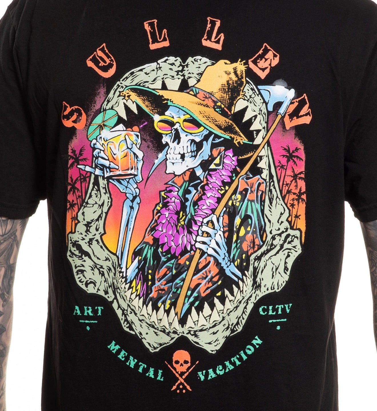 SULLEN CLOTHING MENTAL VACAY BLACK PREMIUM T-SHIRT