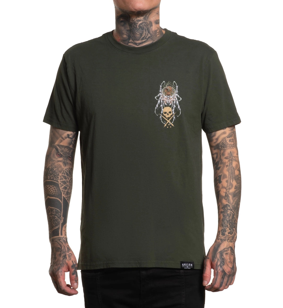 SULLEN CLOTHING KRAJDA TARANTULA ROSIN GREEN PREMIUM T-SHIRT