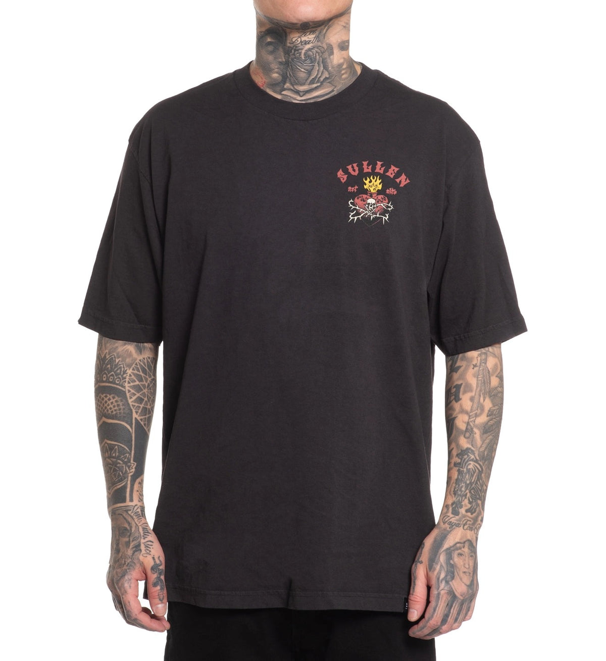 SULLEN CLOTHING SANTA MUERTE '1 TON' OVERSIZED HEAVYWEIGHT T-SHIRT (XL)
