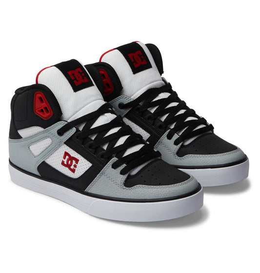 DC SHOES PURE HIGH TOP WC BLACK GREY RED TRAINERS