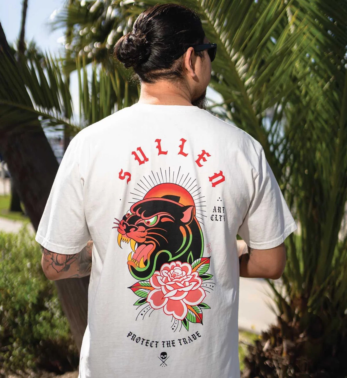 SULLEN CLOTHING ALEJO GMZ PANTHER WHITE PREMIUM T-SHIRT