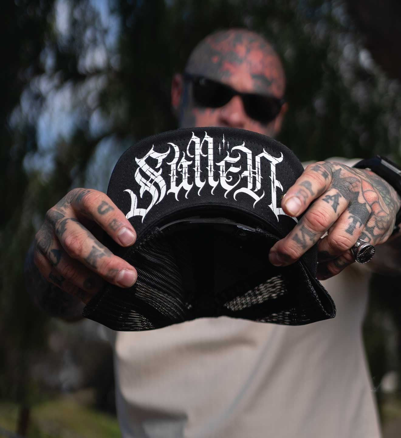 SULLEN CLOTHING HOOK BLACK TRUCKER HAT SNAPBACK CAP