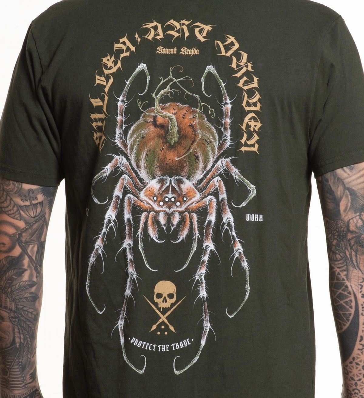 SULLEN CLOTHING KRAJDA TARANTULA ROSIN GREEN PREMIUM T-SHIRT