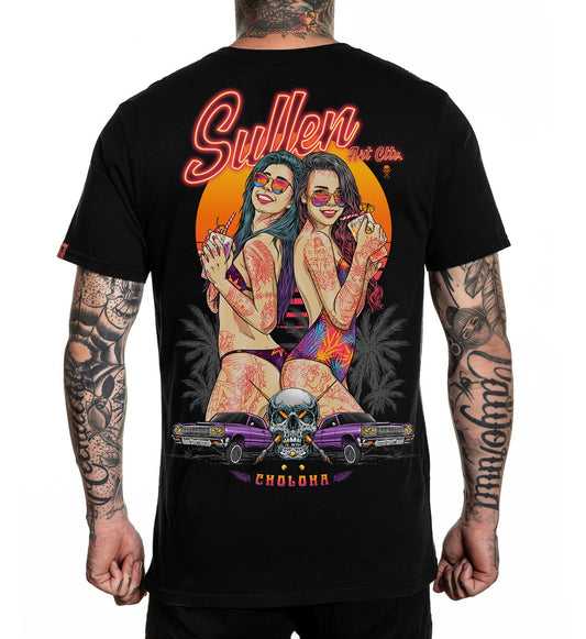 SULLEN CLOTHING DOUBLE TROUBLE BLACK PREMIUM T-SHIRT