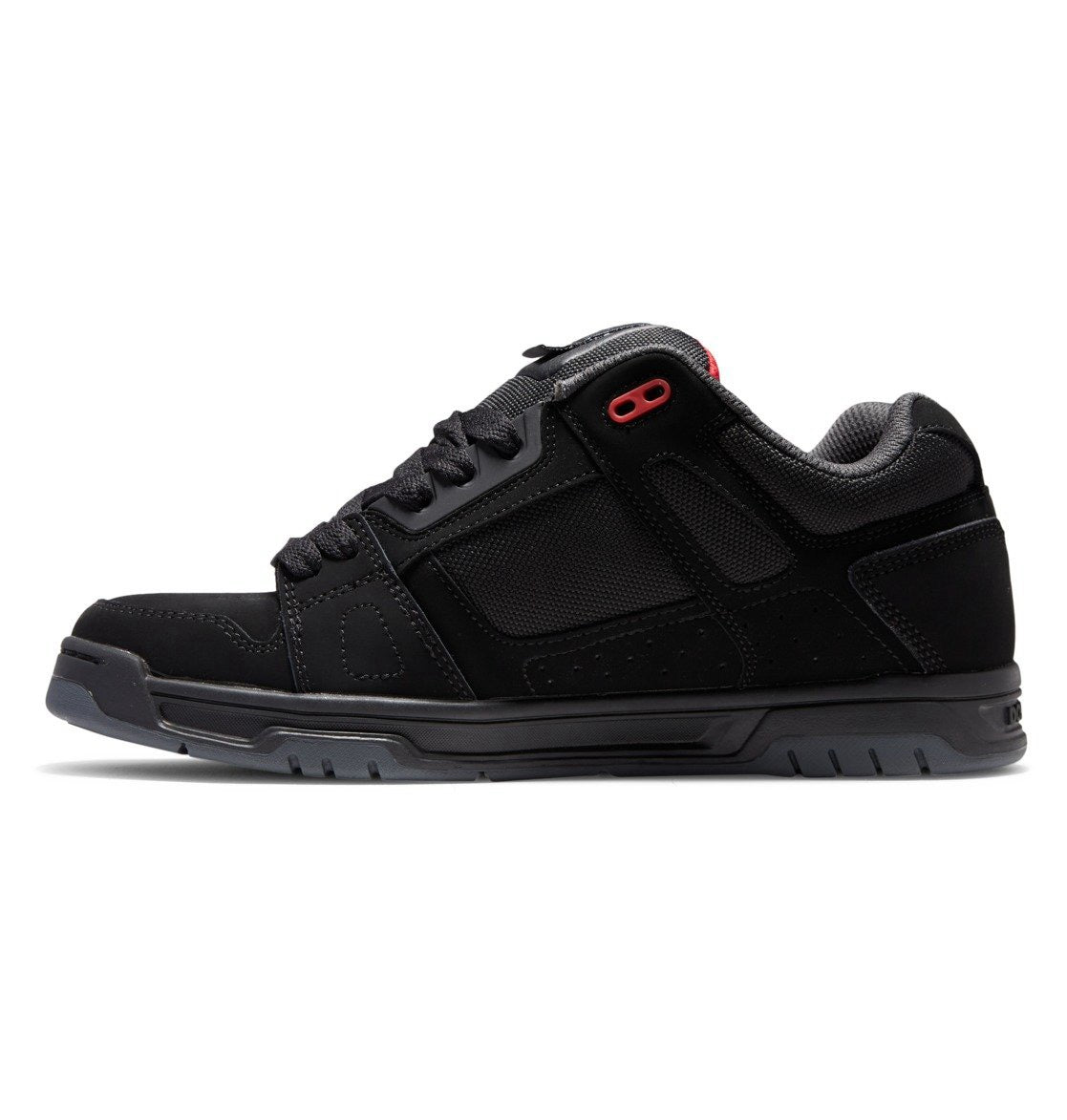 DC SHOES STAG BLACK RED GREY TRAINERS