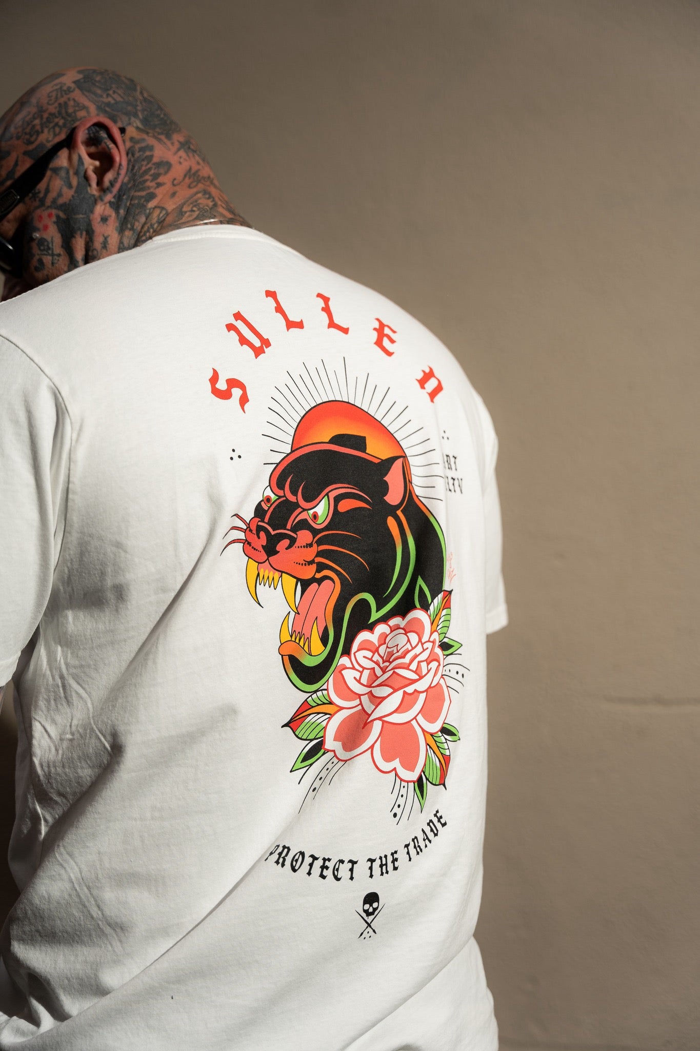 SULLEN CLOTHING ALEJO GMZ PANTHER WHITE PREMIUM T-SHIRT