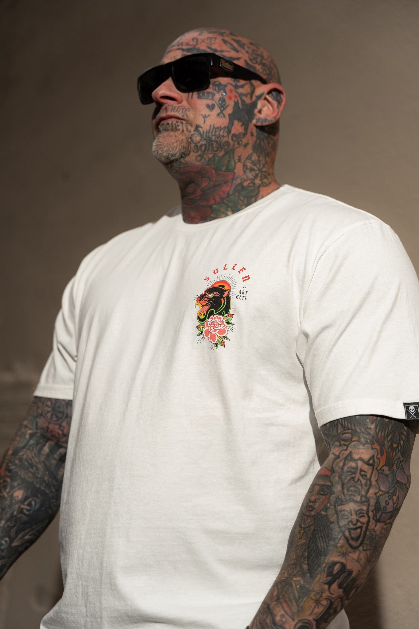 SULLEN CLOTHING ALEJO GMZ PANTHER WHITE PREMIUM T-SHIRT