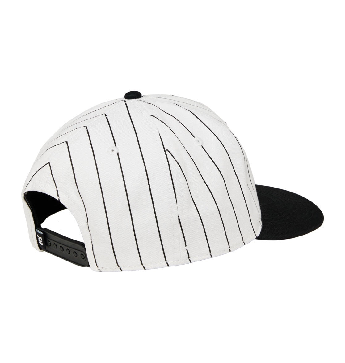DC SHOES DUGOUT WHITE PINSTRIPE SNAPBACK CAP