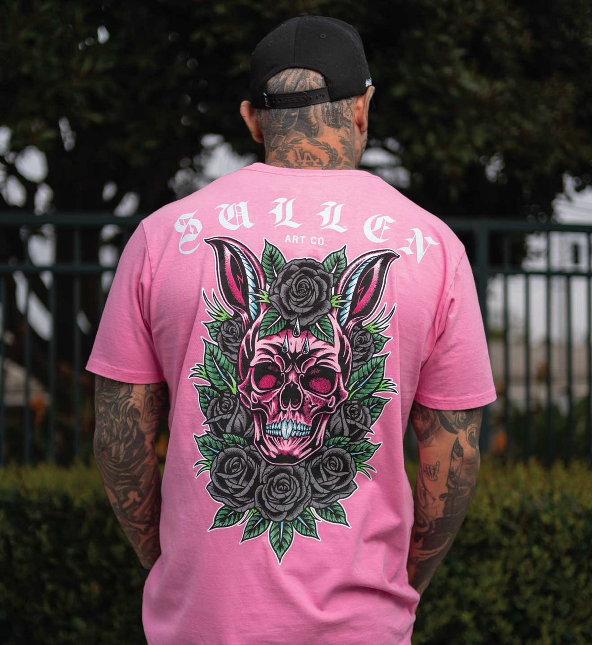 SULLEN CLOTHING SKULL BUNNY PINK PREMIUM T-SHIRT