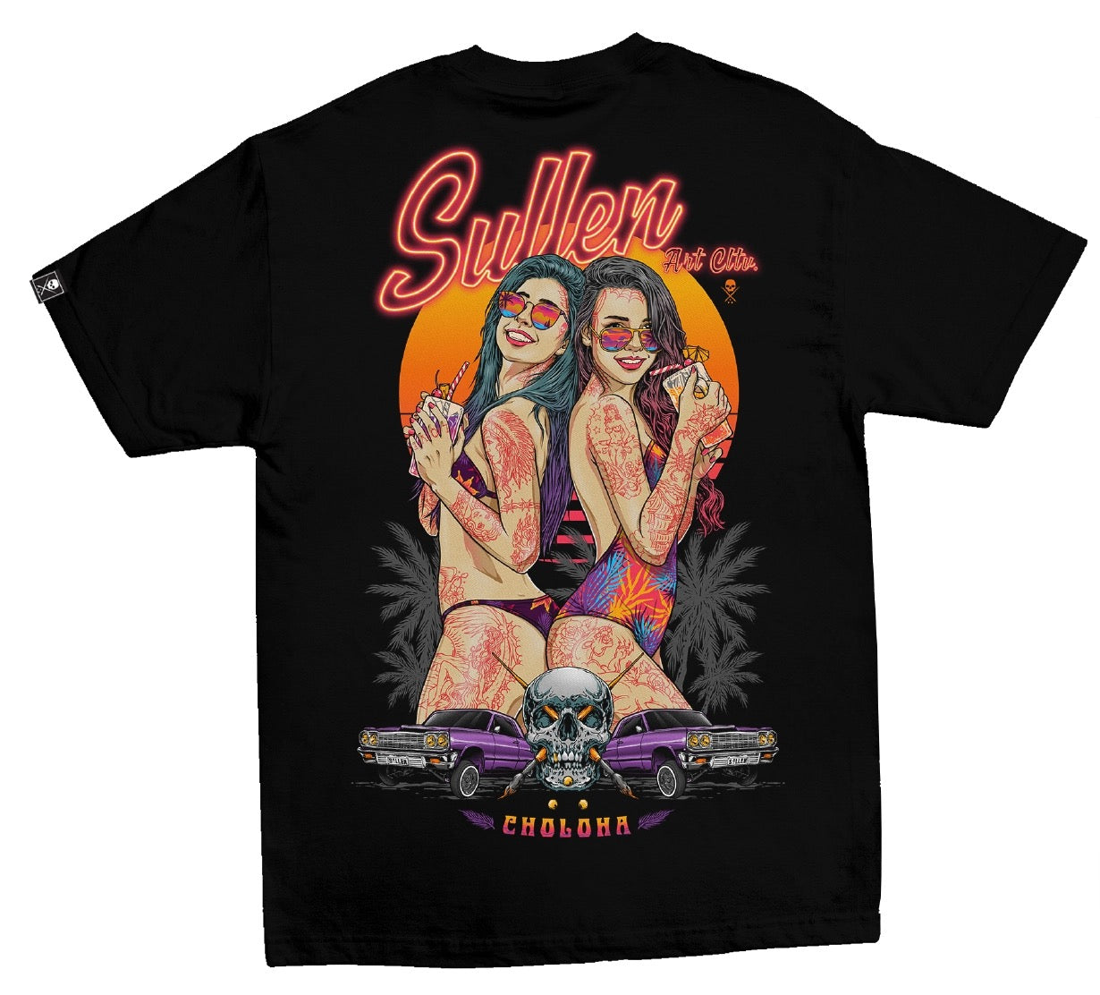 SULLEN CLOTHING DOUBLE TROUBLE BLACK PREMIUM T-SHIRT