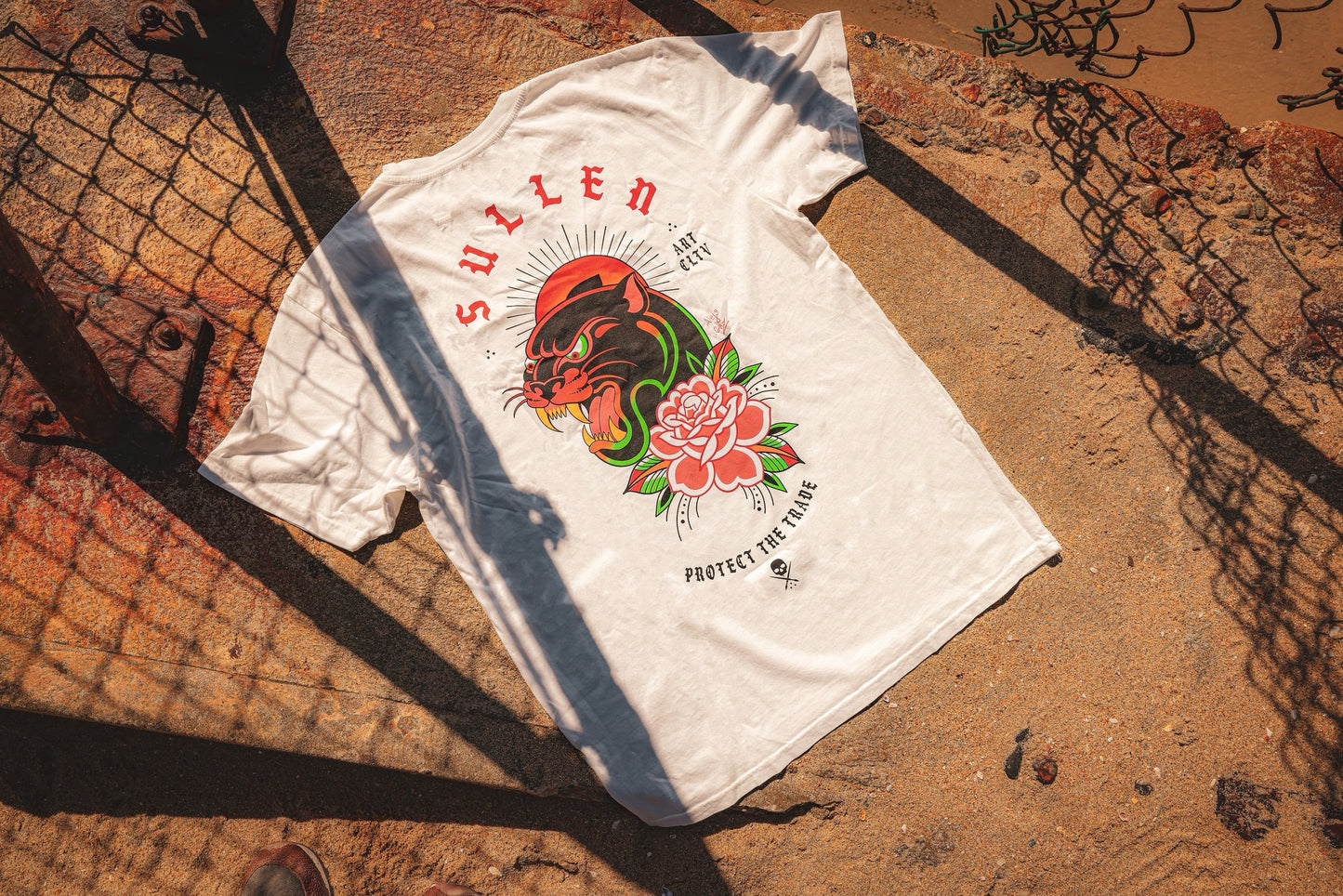 SULLEN CLOTHING ALEJO GMZ PANTHER WHITE PREMIUM T-SHIRT