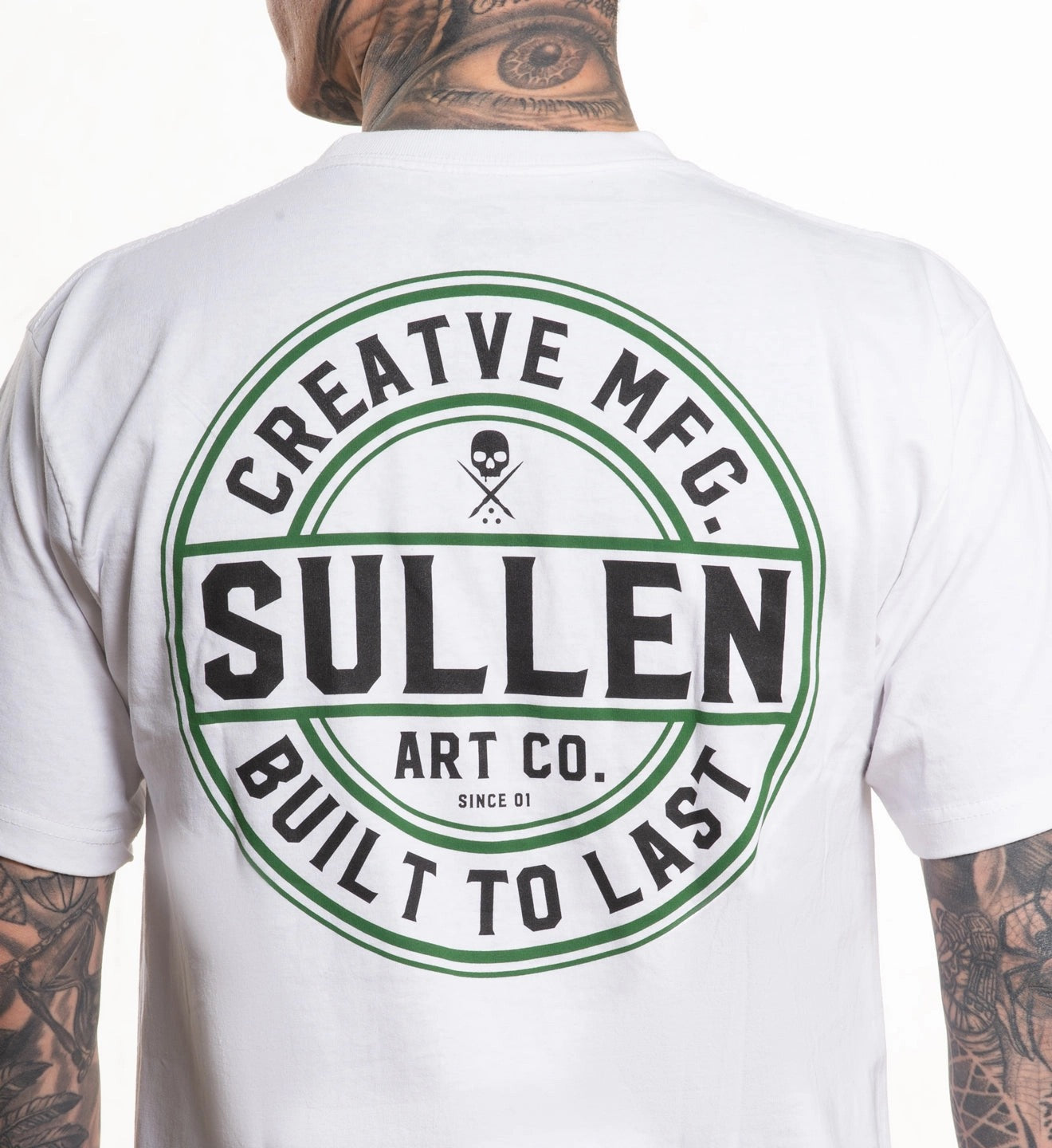 SULLEN CLOTHING CREATIVE CORP WHITE & GREEN STANDARD T-SHIRT